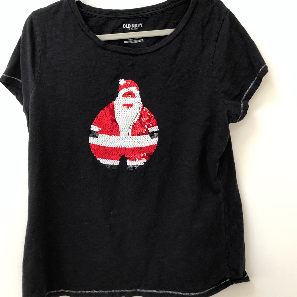 Sequin Santa graphic T-shirt